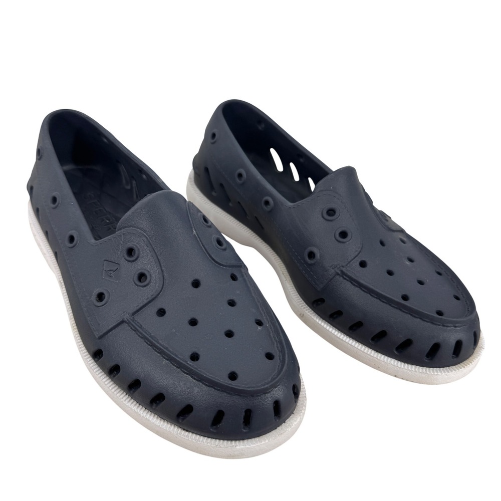 Sperry Top Sider Float Boat Shoes 7 Black White Non Mark Lighweight Water